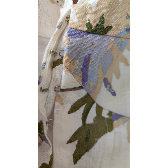 Reformation Anatolia Linen Two Piece Floral Serenity US 6 - Picture 15 of 16